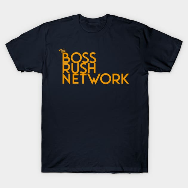 Boss Rush Network Logo (White) T-Shirt by Boss Rush Media | Boss Rush Network